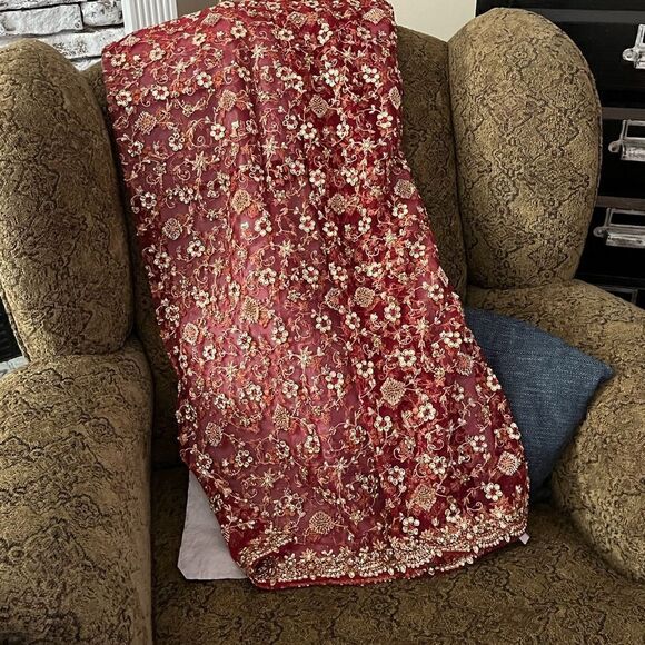 NWOT AsoPalav red Stole  - Picture 1 of 4